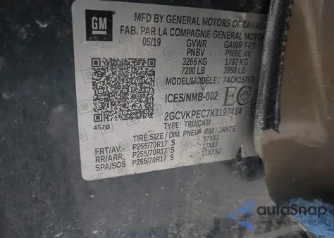 2019 Chevrolet Silverado 1500 Ld Lt из США, поврежденный, VIN 2GCVKPEC7K1197414